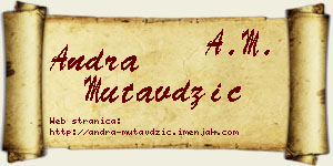 Andra Mutavdžić vizit kartica